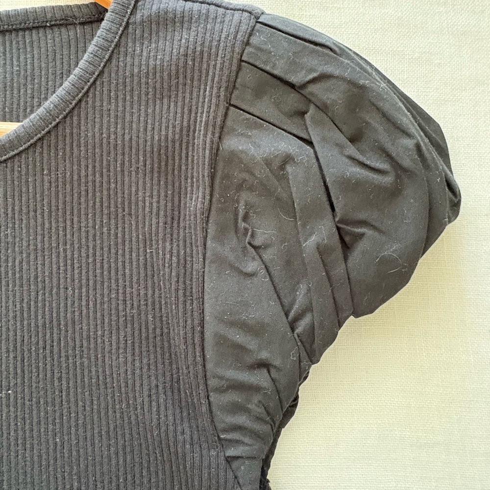 J. Crew Women's Charcoal Puff Sleeve Tee - Picture 4 of 6